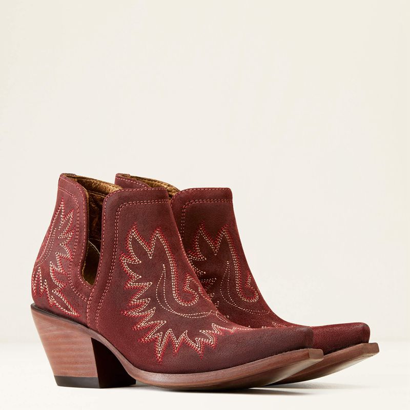 Ariat Dixon Bootie Merlot Suede Femme | NFC-45446416