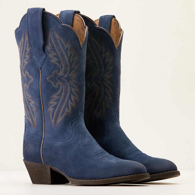 Ariat Heritage R Toe Stretchfit Western Boot Bleu Marine Femme | UGW-67751272