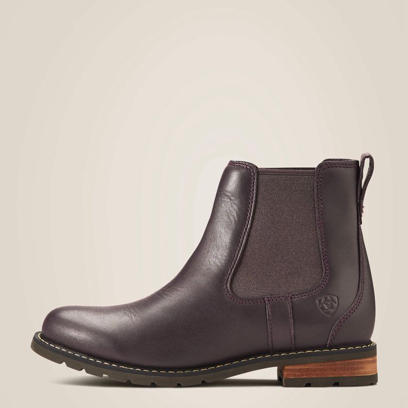 Ariat Wexford Waterproof Chelsea Boot Cordovan Femme | NHO-19584818