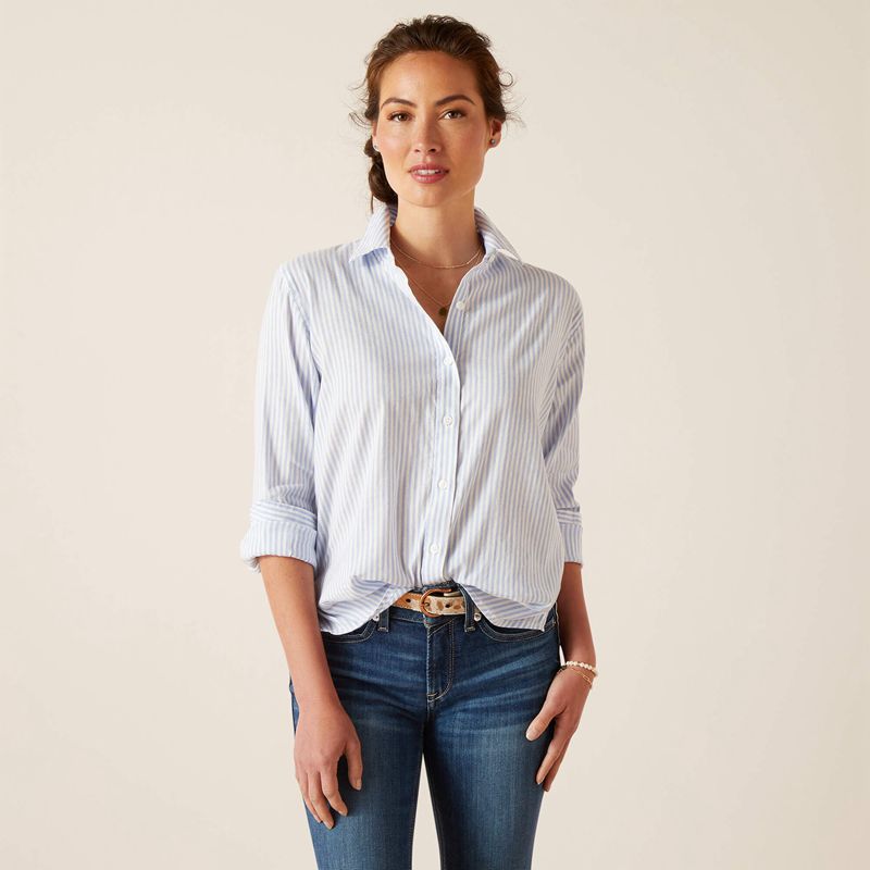 Ariat Tiburon Shirt Bleu Femme | VUB-77065522