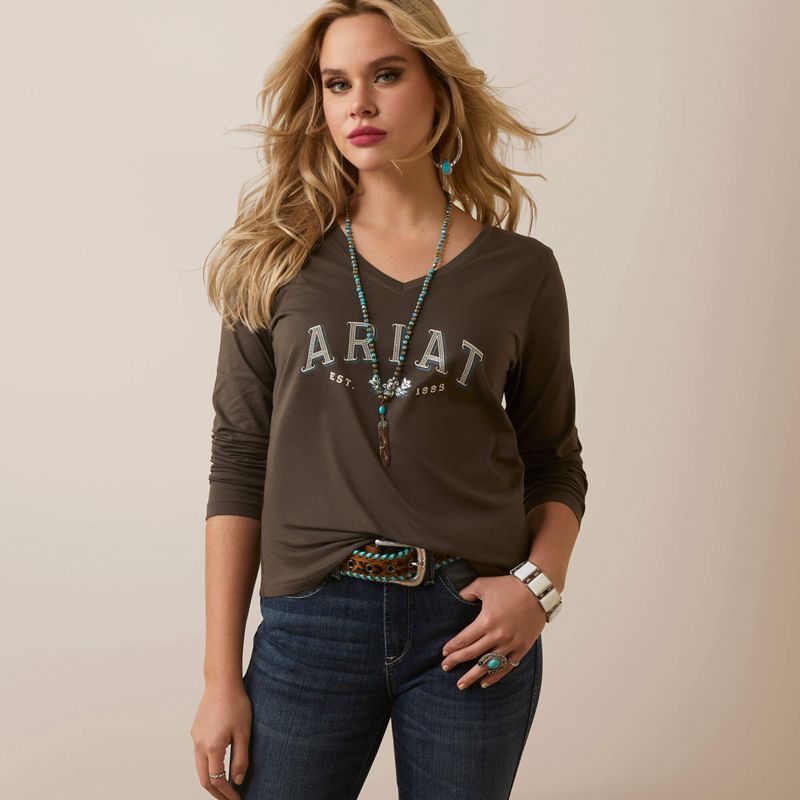 Ariat Flora Tee Banyan Bark Femme | ENR-56207644