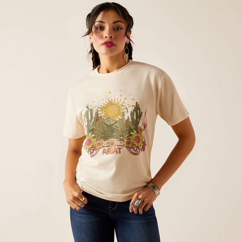 Ariat Desert Dreaming T-Shirt Natural Femme | FXG-46032082