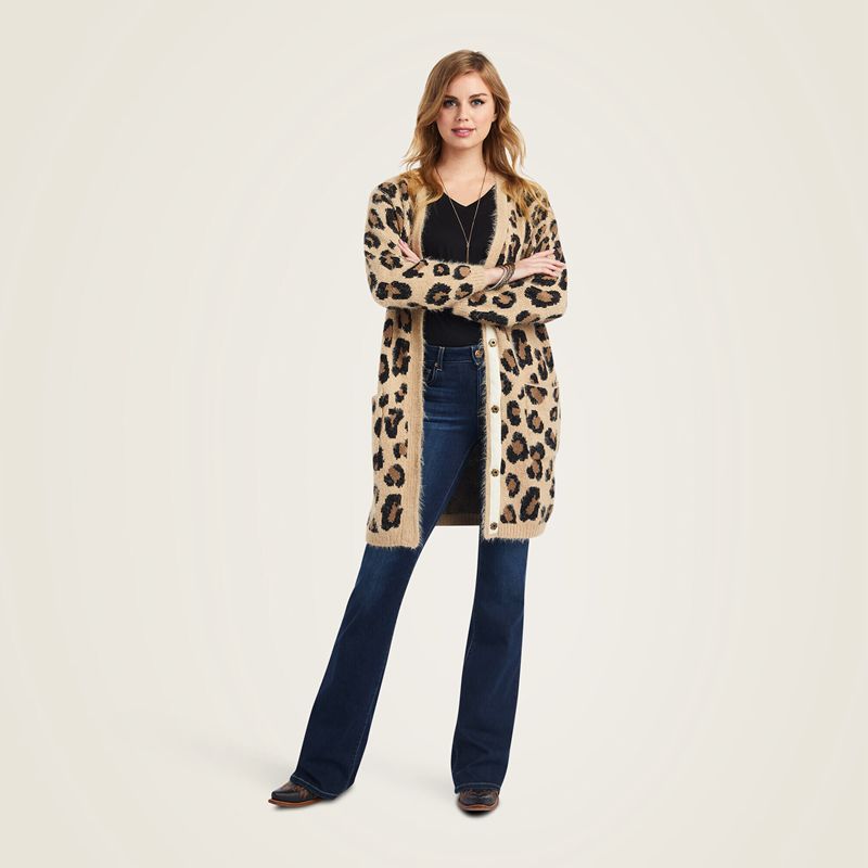 Ariat The Cat's Meow Sweater Leopard Femme | PVI-99756463