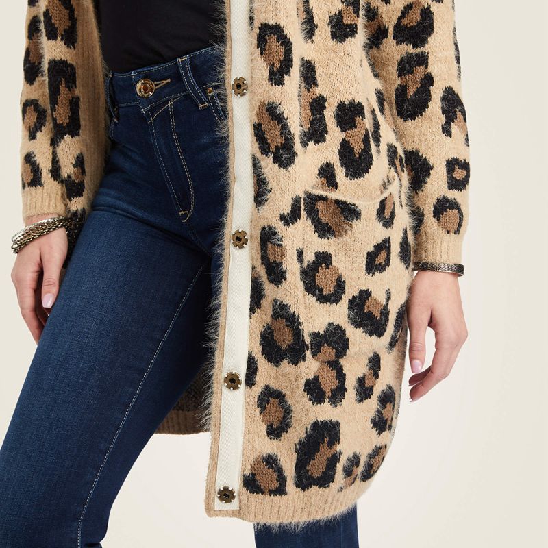 Ariat The Cat's Meow Sweater Leopard Femme | PVI-99756463