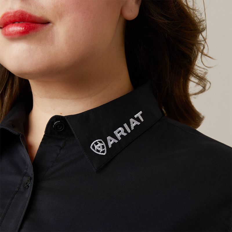 Ariat Team Kirby Stretch Shirt Noir Femme | MOO-82483449