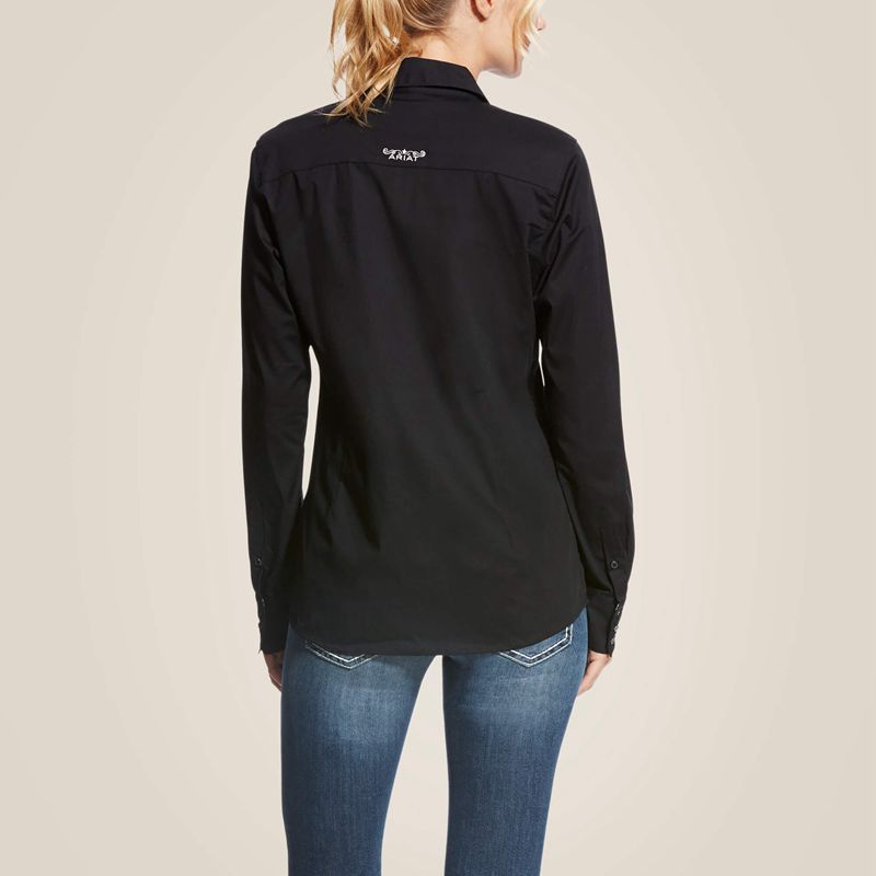 Ariat Kirby Stretch Shirt Noir Femme | WRD-14726483