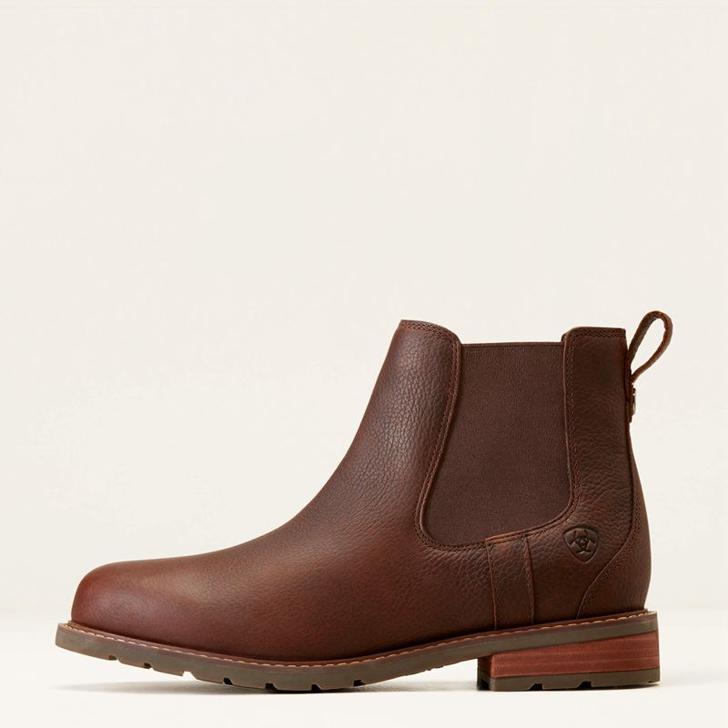 Ariat Wexford Waterproof Chelsea Boot Marron Foncé Homme | WRA-43868621