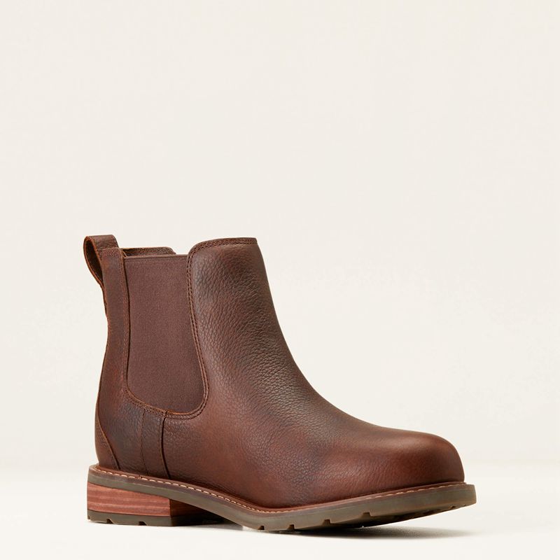 Ariat Wexford Waterproof Chelsea Boot Marron Foncé Homme | WRA-43868621