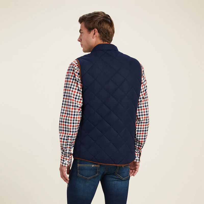 Ariat Woodside Vest Bleu Marine Homme | RAA-35840001