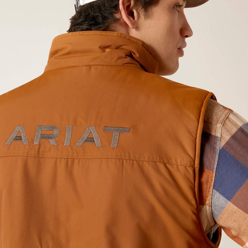 Ariat Team Logo Insulated Vest Chestnut Homme | EPR-54637857