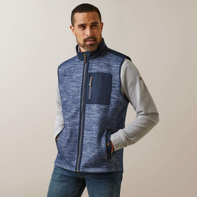 Ariat Millbrae Vest Bleu Marine Homme | UPY-00138469