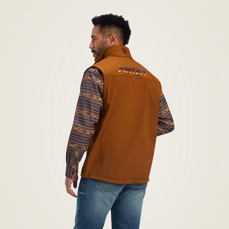 Ariat Logo 2.0 Softshell Vest Chestnut Homme | DXH-11840664