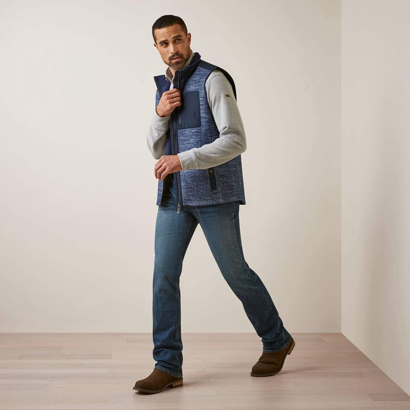 Ariat Millbrae Vest Bleu Marine Homme | UPY-00138469