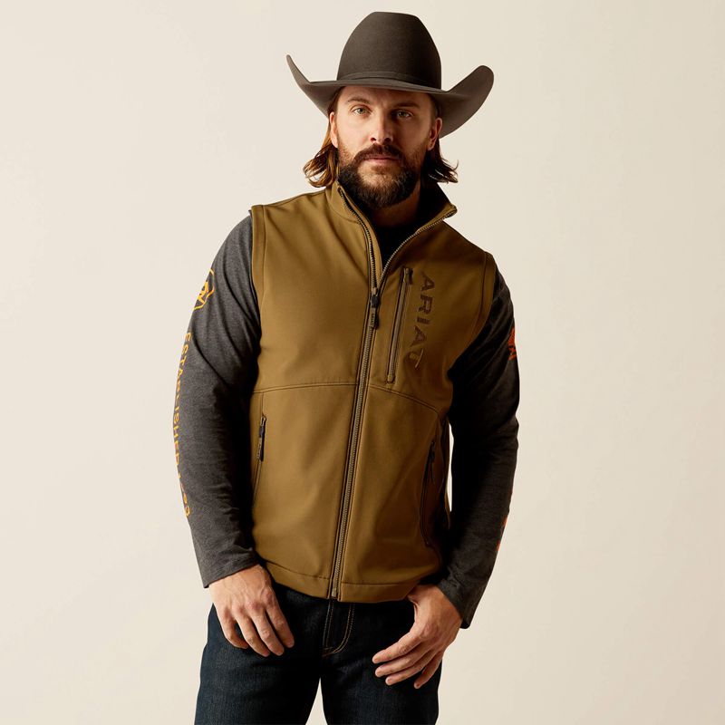 Ariat Logan Softshell Vest Beech Homme | WGA-95372854