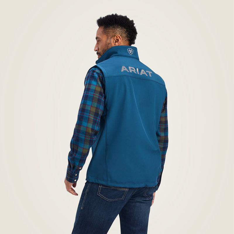 Ariat Logo 2.0 Softshell Vest Bleu Homme | PPA-16606448