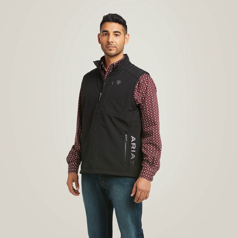 Ariat Logo 2.0 Patriot Softshell Vest Noir Homme | TVF-78175806