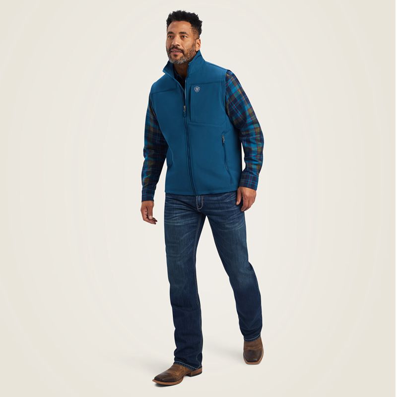 Ariat Logo 2.0 Softshell Vest Bleu Homme | PPA-16606448