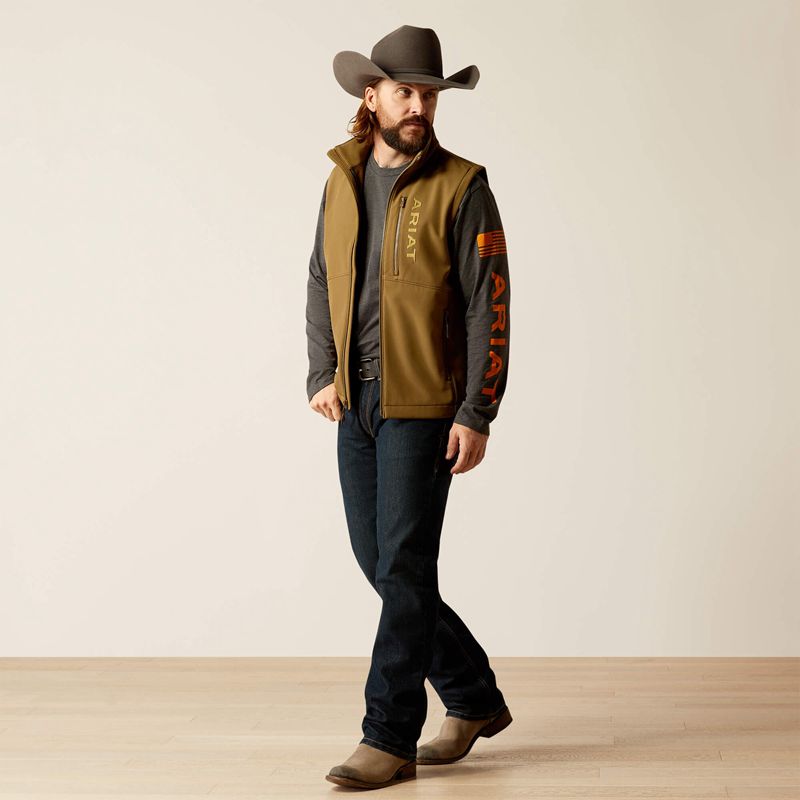 Ariat Logan Softshell Vest Beech Homme | WGA-95372854