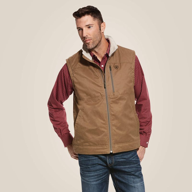 Ariat Grizzly Canvas Vest Cub Homme | VYO-35680304