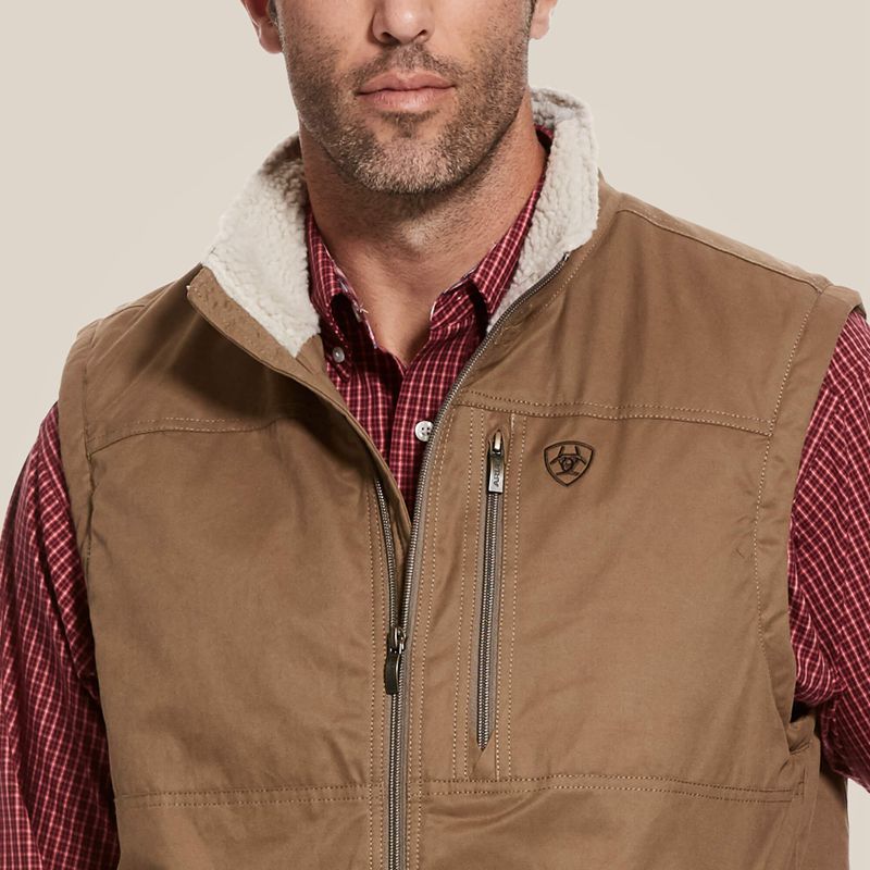 Ariat Grizzly Canvas Vest Cub Homme | VYO-35680304