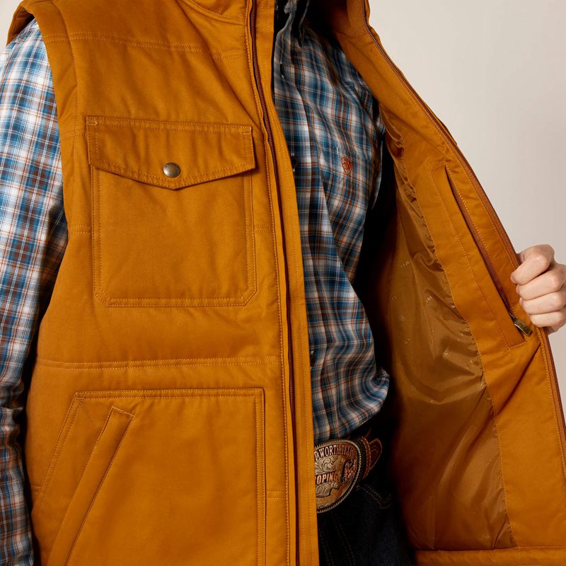 Ariat Grizzly 2.0 Canvas Conceal And Carry Vest Chestnut Homme | PNE-41920873