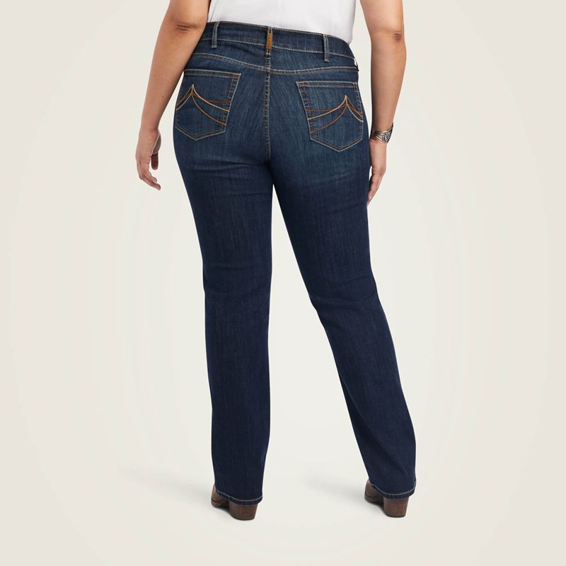 Ariat R.E.A.L. Mid Rise Octavia Straight Jean Burbank Femme | HUO-12435418