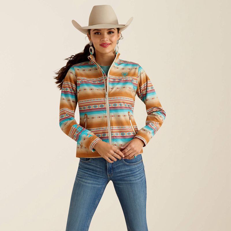 Ariat New Team Softshell Print Jacket Fallon Serape Print Femme | IUU-89438986