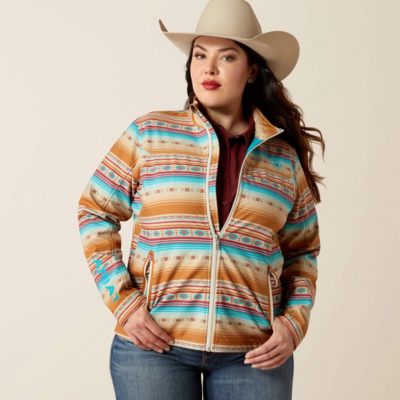 Ariat New Team Softshell Print Jacket Fallon Serape Print Femme | IUU-89438986