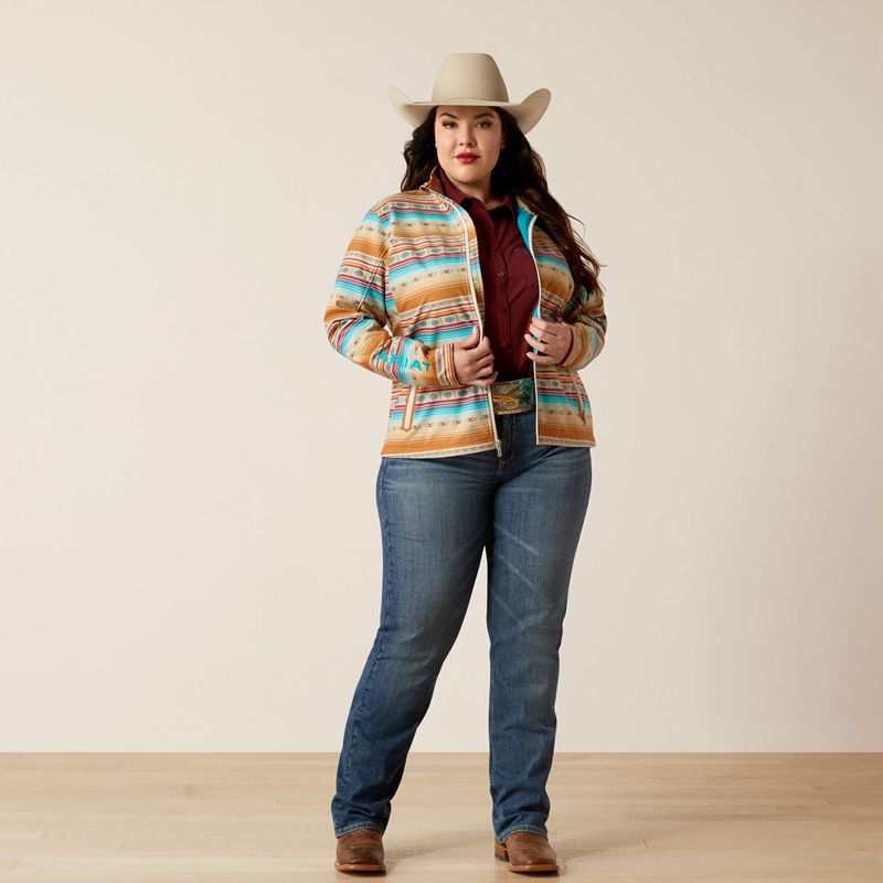 Ariat New Team Softshell Print Jacket Fallon Serape Print Femme | IUU-89438986