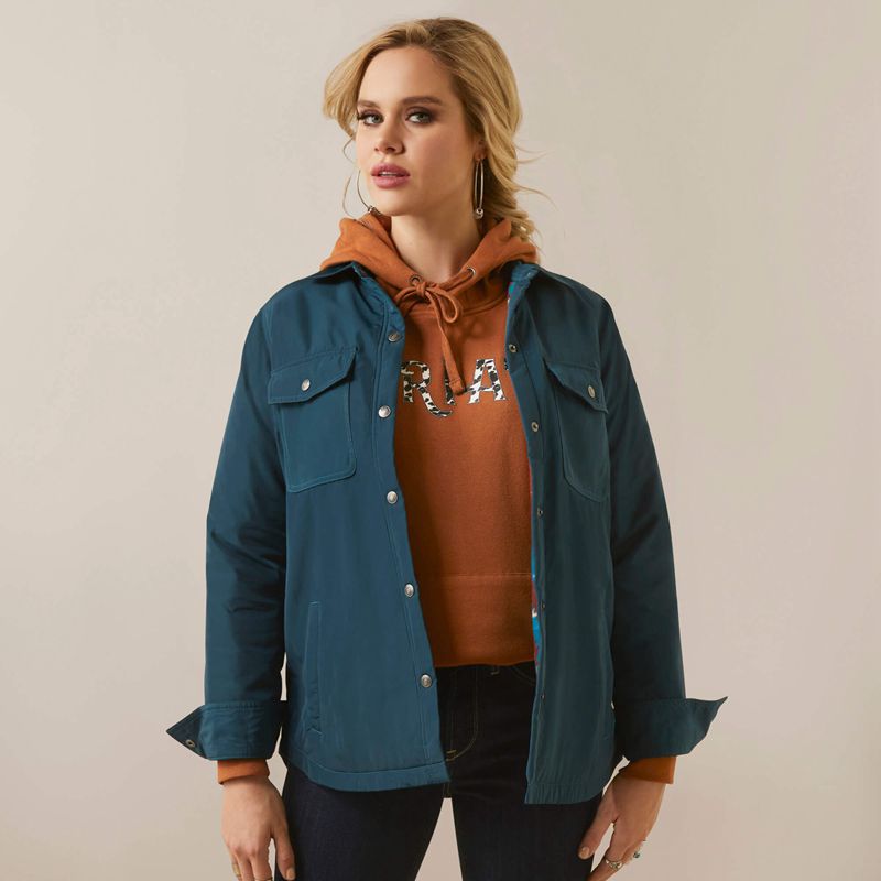 Ariat Dilon Shirt Jacket Reflecting Pond Femme | NAS-64732482