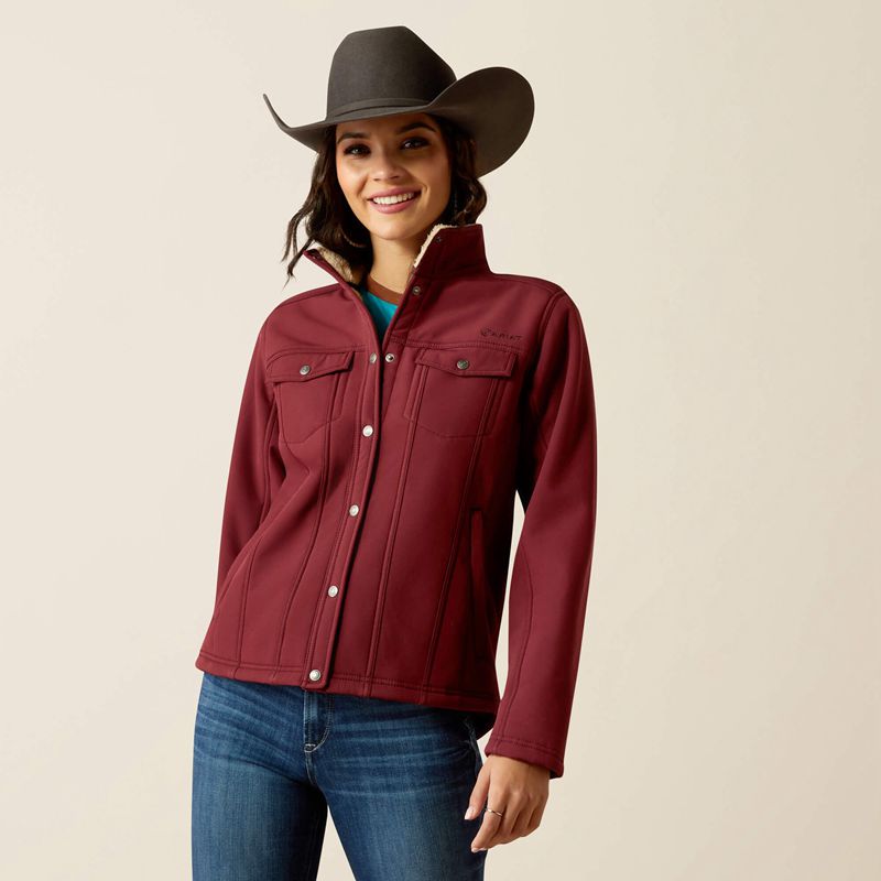 Ariat Berber Back Softshell Jacket Tawny Port Femme | BTZ-27903677