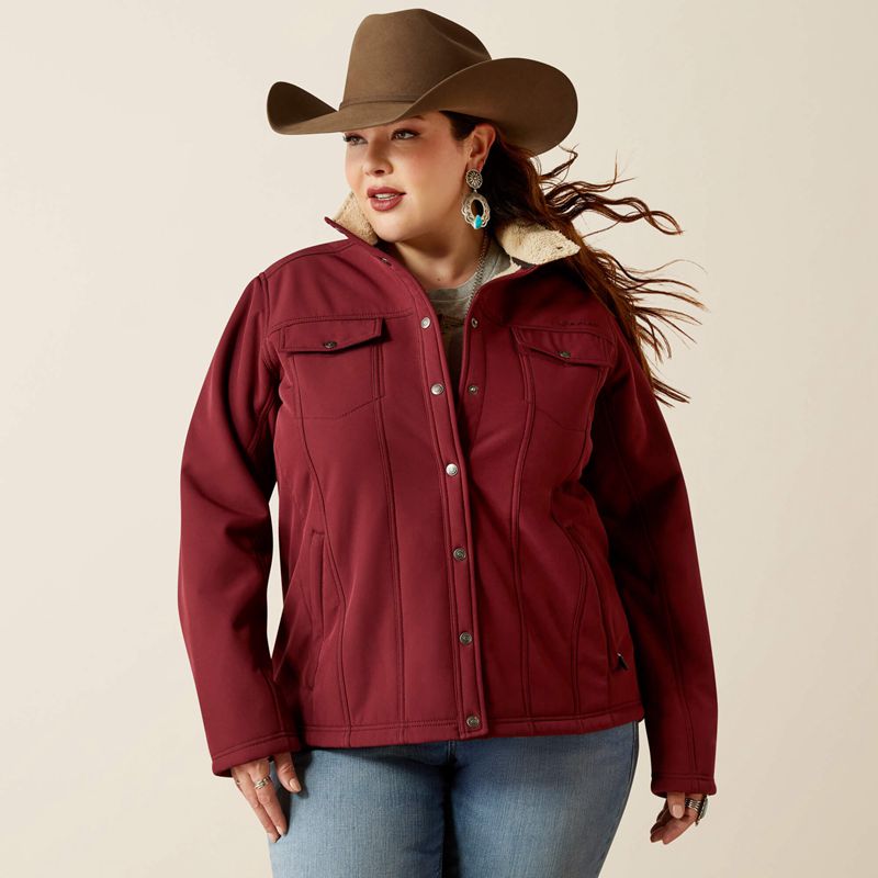 Ariat Berber Back Softshell Jacket Tawny Port Femme | BTZ-27903677