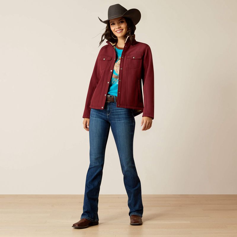 Ariat Berber Back Softshell Jacket Tawny Port Femme | BTZ-27903677