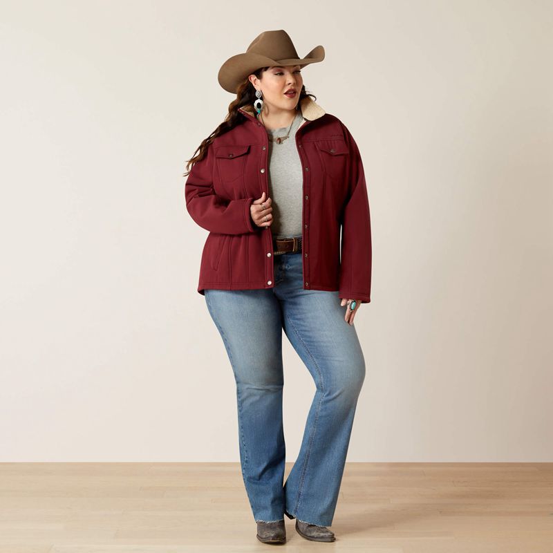 Ariat Berber Back Softshell Jacket Tawny Port Femme | BTZ-27903677