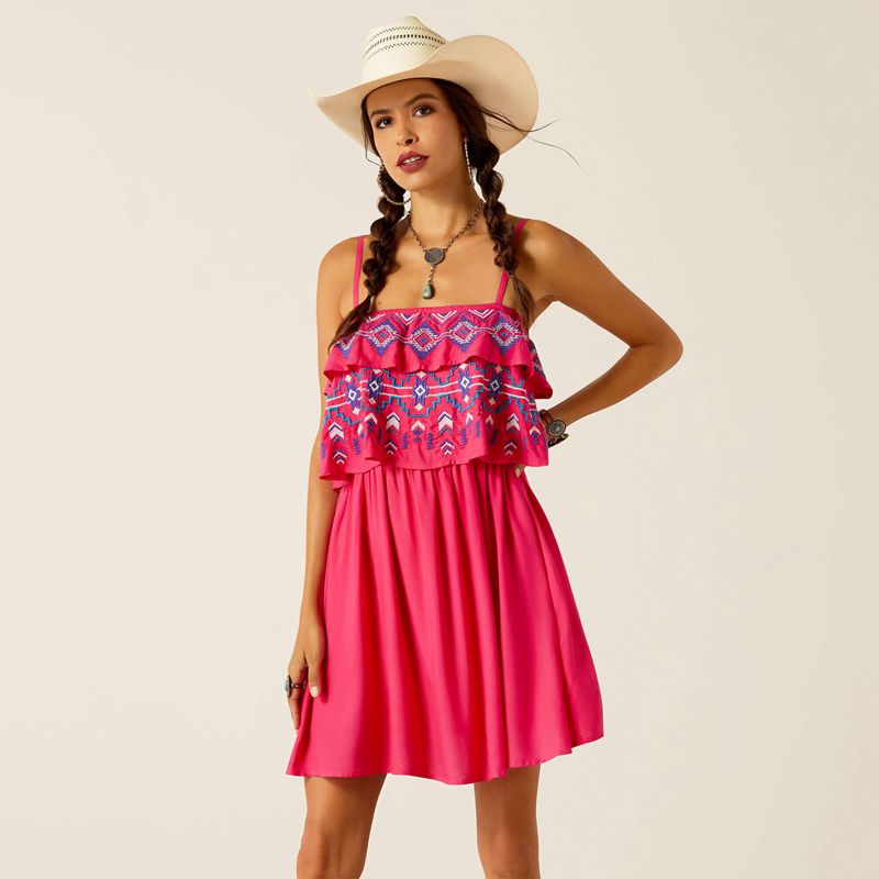 Ariat Malena Dress Rose Paon Femme | ASN-80872232