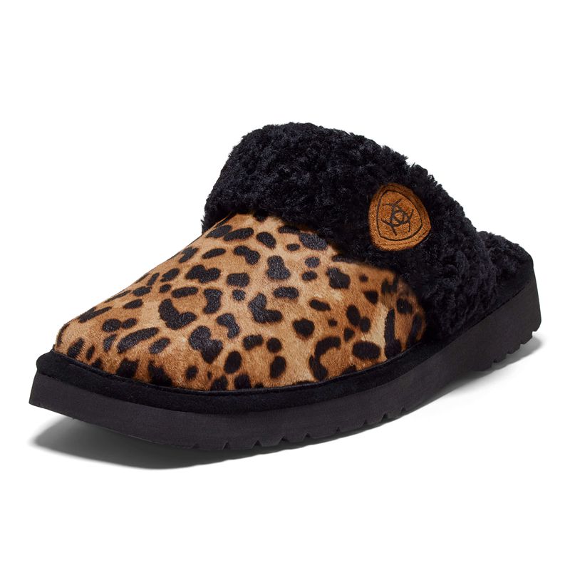 Ariat Jackie Square Toe Slipper Cheetah Hair On Femme | HBT-75343993