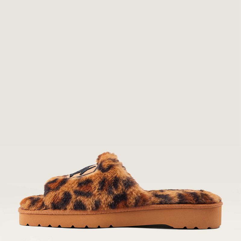 Ariat Cozy Chic Square Toe Slipper Leopard Femme | RQV-25074923