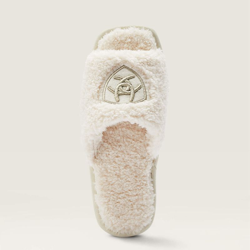 Ariat Cozy Chic Square Toe Slipper Blanche Femme | XOT-38841205