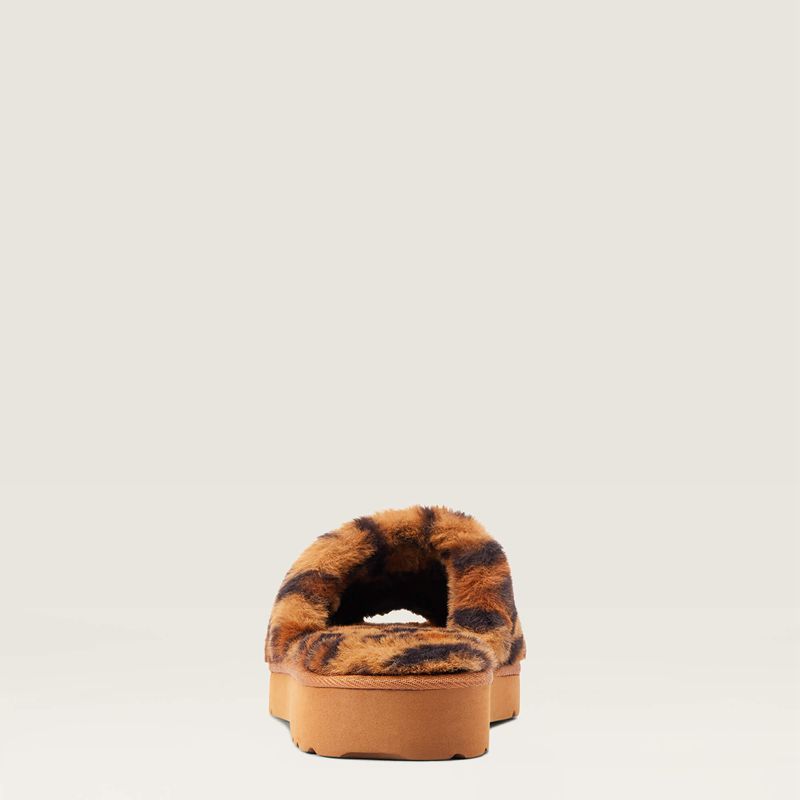 Ariat Cozy Chic Square Toe Slipper Leopard Femme | RQV-25074923