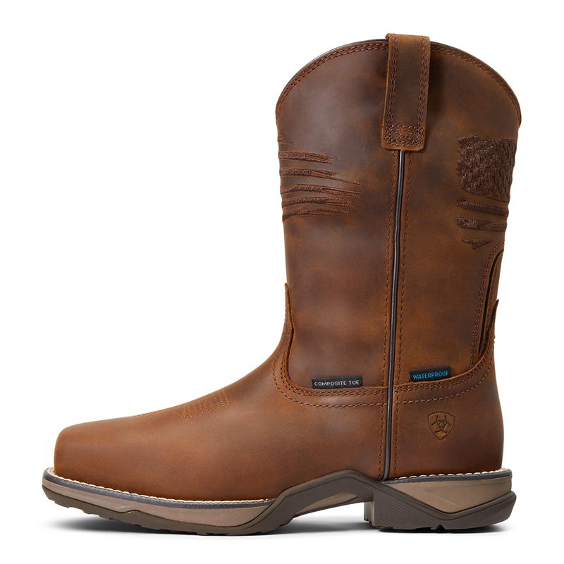 Ariat Anthem Patriot Waterproof Composite Toe Work Boot Marron Femme | EAY-00796736