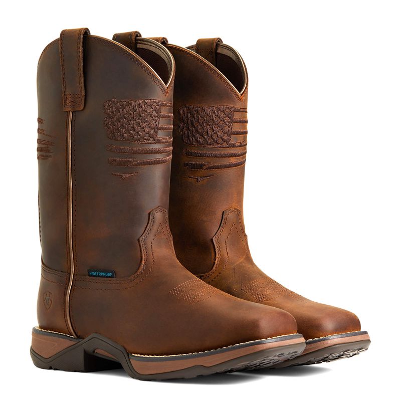 Ariat Anthem Patriot Waterproof Composite Toe Work Boot Marron Femme | EAY-00796736