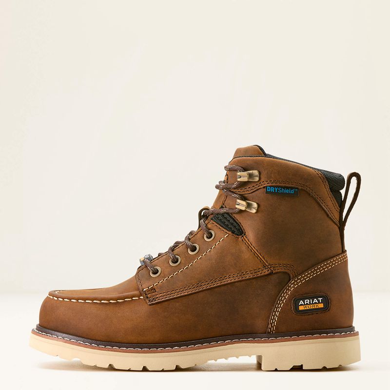 Ariat Rebar Lift Waterproof Work Boot Marron Femme | JSK-22425936