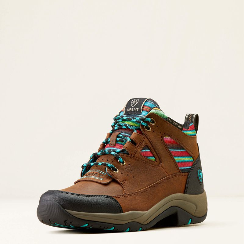 Ariat Terrain Venttek 360 Boot Arizona Brown/Turquoise Serape Femme | XTZ-78914166