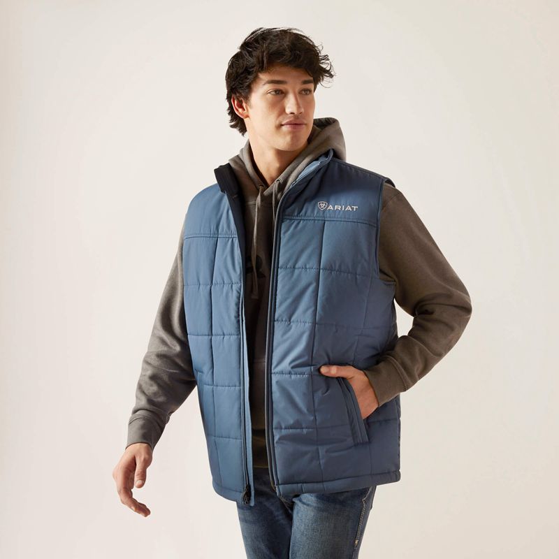 Ariat Crius Insulated Vest Steely Homme | BIY-13985258