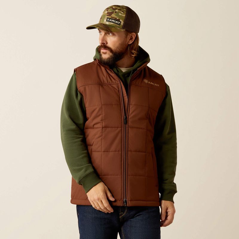 Ariat Crius Insulated Vest Potting Soil Homme | RRJ-51872668