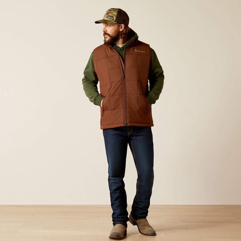 Ariat Crius Insulated Vest Potting Soil Homme | RRJ-51872668