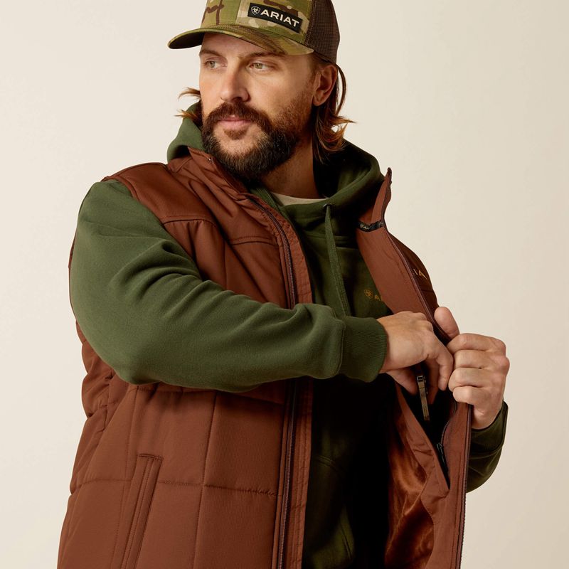 Ariat Crius Insulated Vest Potting Soil Homme | RRJ-51872668