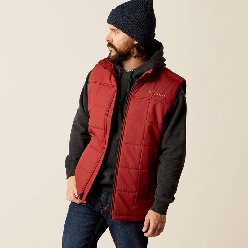 Ariat Crius Insulated Vest Rosewood Homme | CLW-29746398