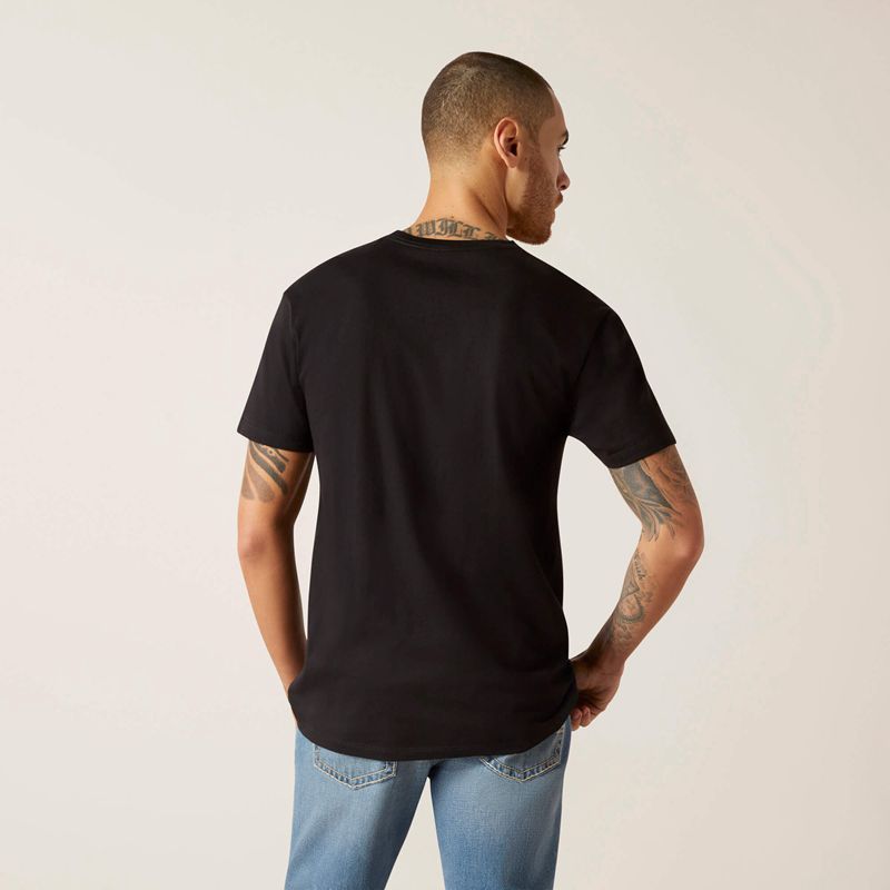 Ariat Viva Mexico T-Shirt Noir Homme | HIE-06420857