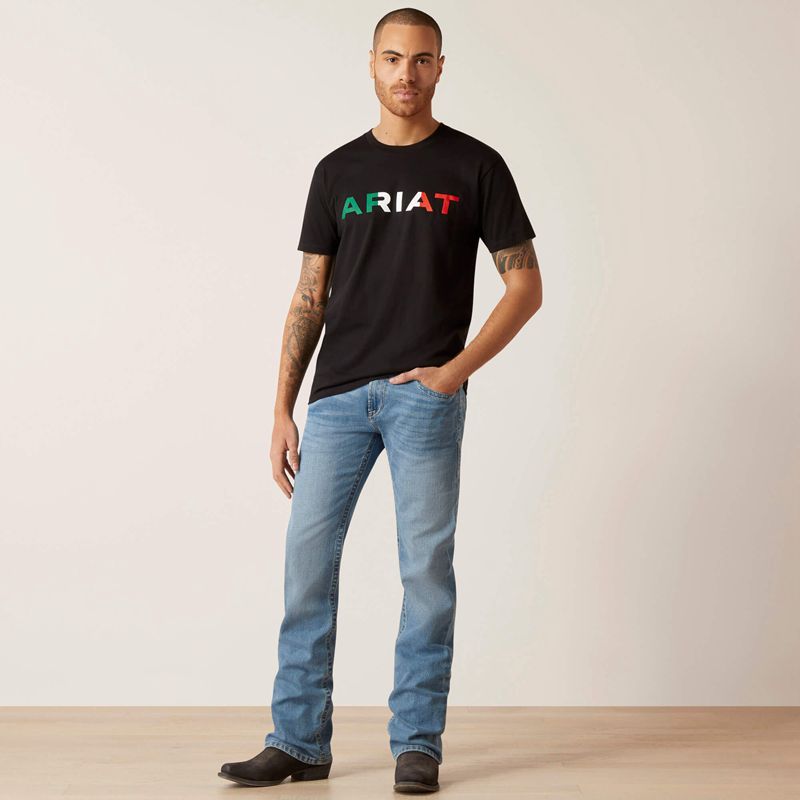 Ariat Viva Mexico T-Shirt Noir Homme | HIE-06420857